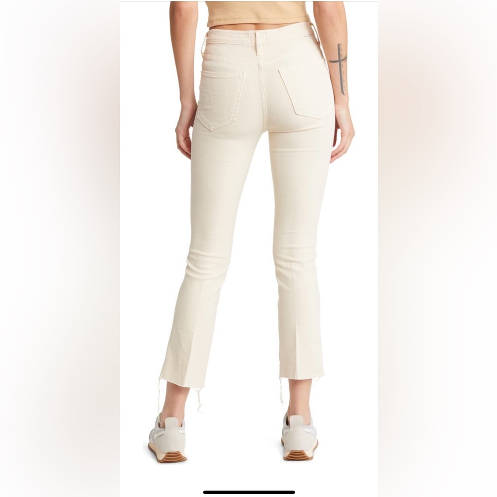 MOTHER The Rascal High Waist Raw Hem Ankle Straight Leg Jeans.   Size 27.